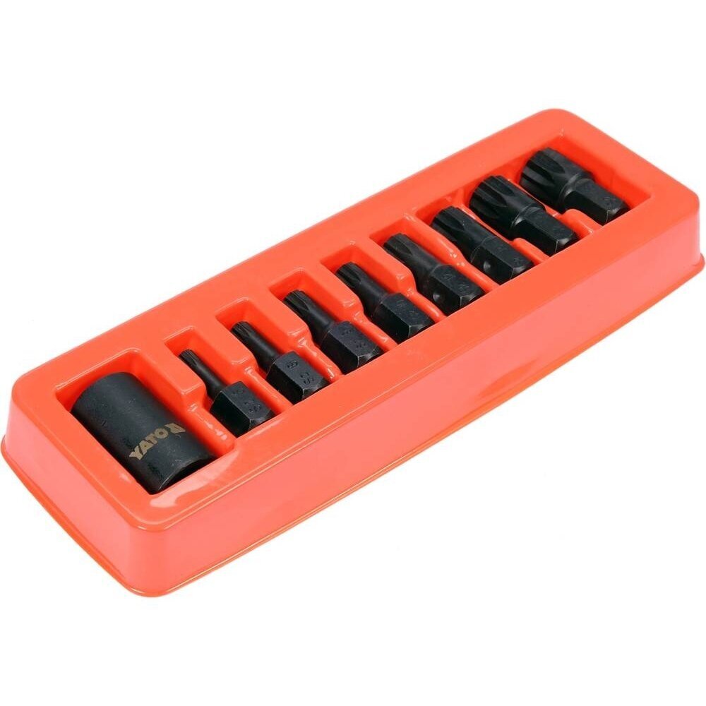 1/2" Galvučių smūginių su antgaliais rinkinys (SPLINE) (9vnt) 1 1/2" Galvučių smūginių su antgaliais rinkinys (SPLINE) (9vnt) 1