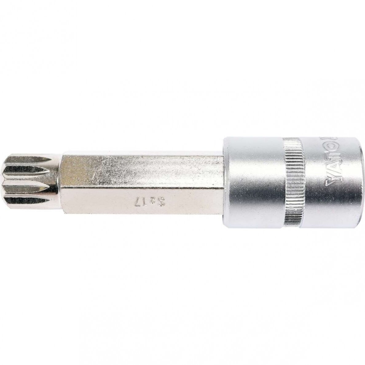 1/2" Galvutė su 100L SPLINE M17 antgaliu (prailginta) 1 1/2" Galvutė su 100L SPLINE M17 antgaliu (prailginta) 1