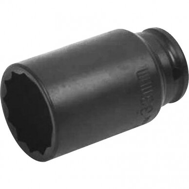 1/2" Prailginta smūginė galvutė 36mm (12-kampė) 1/2" Prailginta smūginė galvutė 36mm (12-kampė)