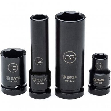 1/2" Prailgintų ir trumpų smūginių galvučių rinkinys (10-24mm)(26vnt) (plonasienės) 3
