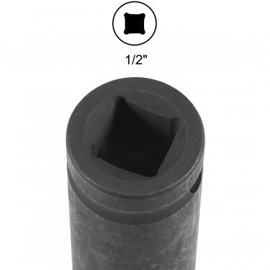 1/2" Prailgintų smūginių galvučių rinkinys 10vnt. 2 1/2" Prailgintų smūginių galvučių rinkinys 10vnt. 2