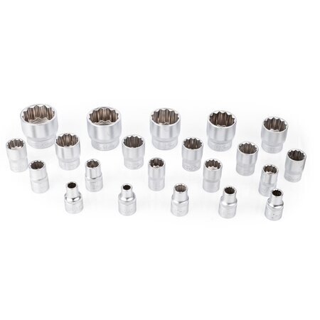 1/2" Galvučių rinkinys 21vnt. 12-kampės 8-36mm 3
