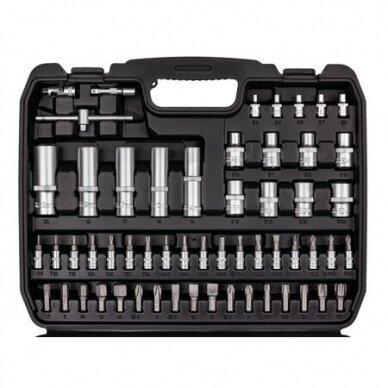 1/4" + 1/2" Galvučių rinkinys 108vnt. 1 1/4" + 1/2" Galvučių rinkinys 108vnt. 1