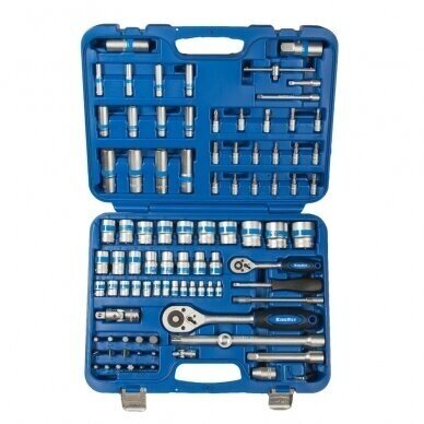 1/4" + 1/2" Galvučių rinkinys 94vnt. 6-kampės 1/4" + 1/2" Galvučių rinkinys 94vnt. 6-kampės