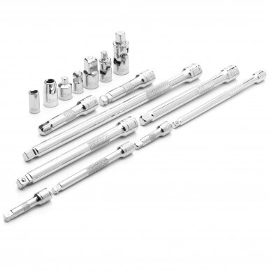 1/4''+3/8'' Adapterių ir priedų rinkinys 16vnt. 3