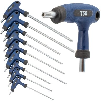 T tipo raktų rinkinys 9vnt. (torx) T-10-T-50