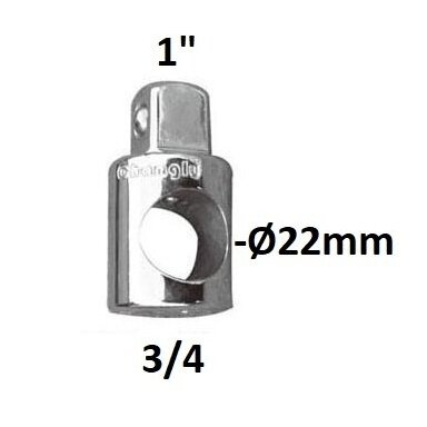 Adapteris 3 krypčių 3/4" - 1" Adapteris 3 krypčių 3/4" - 1"