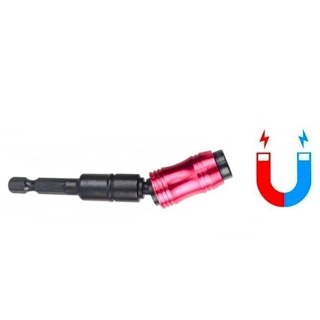 Adapteris suktuvui šarnyrinis su magnetu 1/4'' 90mm 1 Adapteris suktuvui šarnyrinis su magnetu 1/4'' 90mm 1
