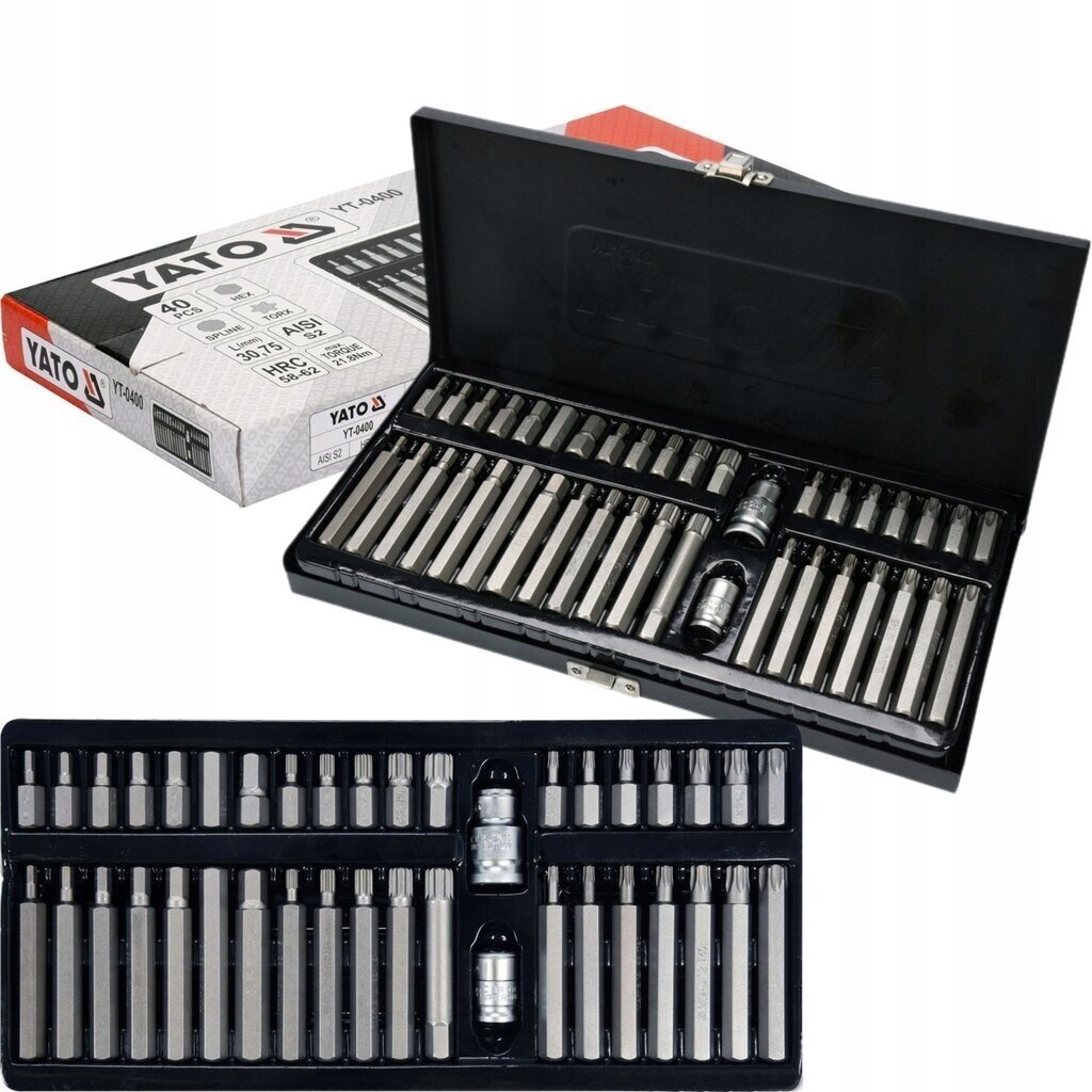 Antgalių rinkinys TORX. HEX. SPLINE 40vnt. (S2) Antgalių rinkinys TORX. HEX. SPLINE 40vnt. (S2)