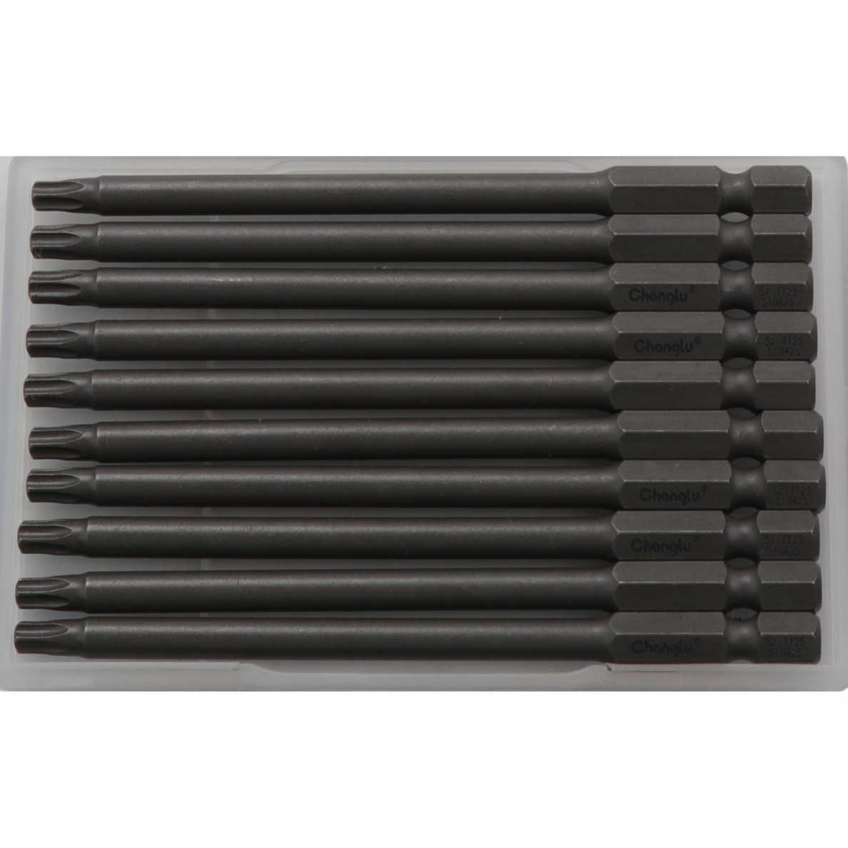 Antgalis smūginis TORX su kiauryme 1/4" (6.3mm), 10vnt. 1