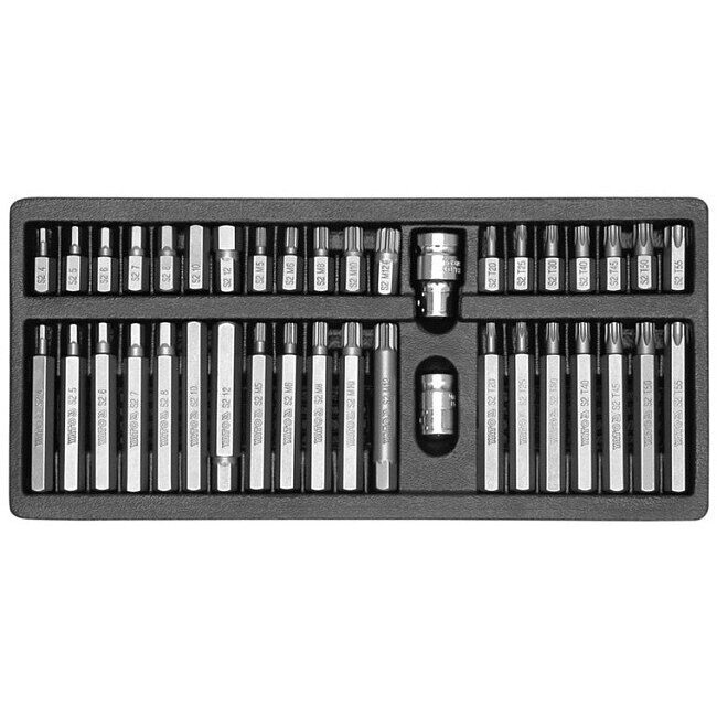 Antgalių rinkinys TORX. HEX. SPLINE 40vnt. (S2) 1