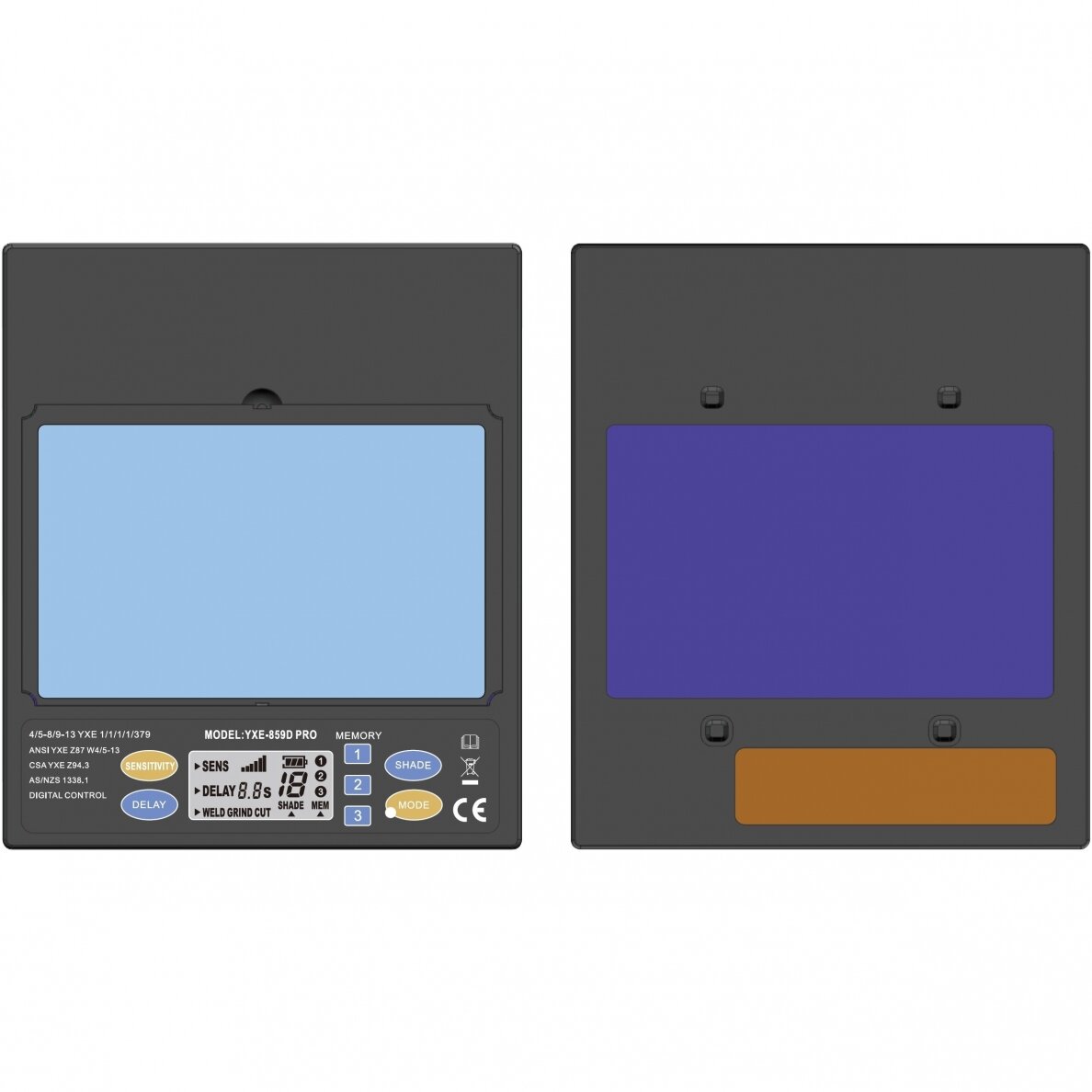 Automatinis filtras suvirintojo skydeliui, YXE-859D Automatinis filtras suvirintojo skydeliui, YXE-859D