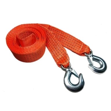 Diržas buksyrinis (su kabliais) 5t 4m x23mm Diržas buksyrinis (su kabliais) 5t 4m x23mm