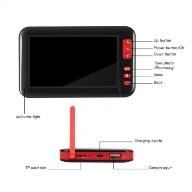 Endoskopas su LCD Ø 8mm, 5m 3 Endoskopas su LCD Ø 8mm, 5m 3