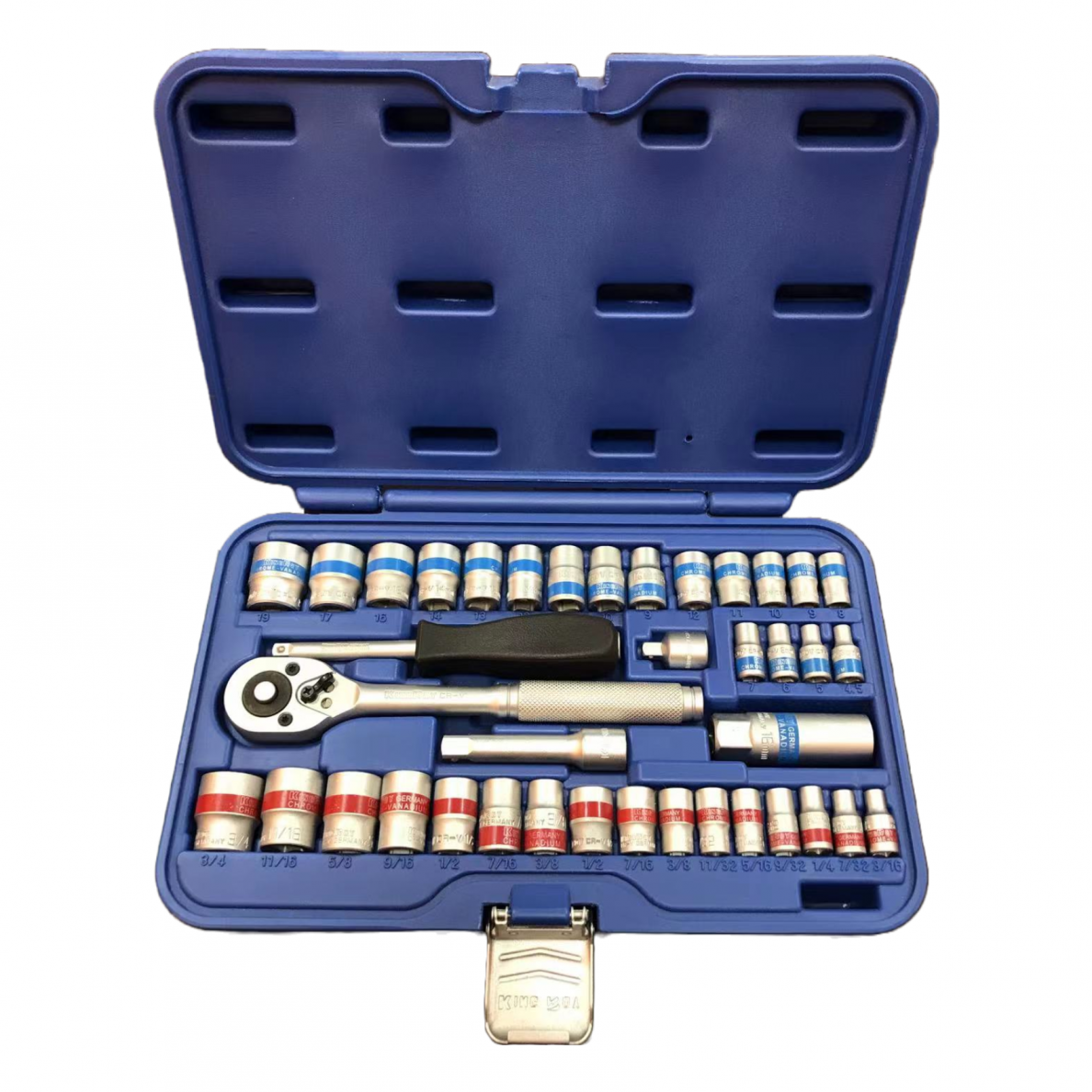 Galvučių rinkinys 3/8"+1/4" (40vnt) (SAE & metric) 2