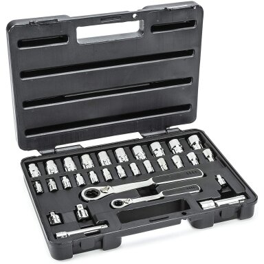 Galvučių rinkinys 3/8"+1/4" (30vnt) Galvučių rinkinys 3/8"+1/4" (30vnt)