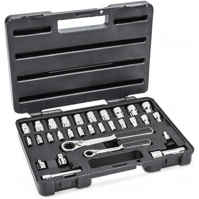 Galvučių rinkinys 3/8"+1/4" (30vnt) Galvučių rinkinys 3/8"+1/4" (30vnt)