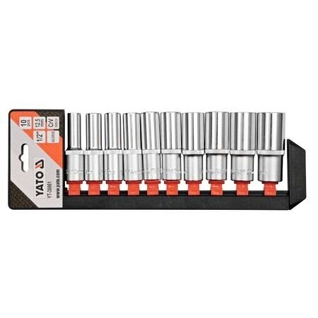 1/2 Galvučių rinkinys šešiakampės, ilgos 12,5 mm 10-24 mm 10 vnt. 1/2 Galvučių rinkinys šešiakampės, ilgos 12,5 mm 10-24 mm 10 vnt.