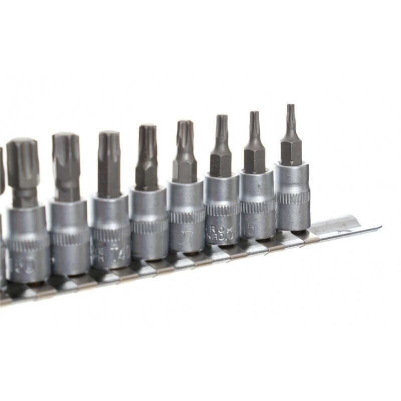 Galvučių su antgaliu rinkinys 1/4" (torx)(9vnt) 4