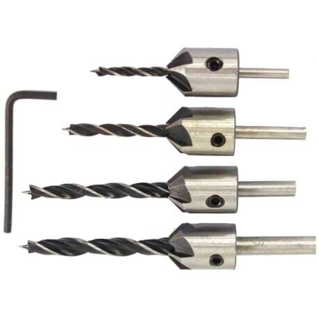 Grąžtų rinkinys medžio įgilinimui (regul.)(4vnt) 3-6mm Grąžtų rinkinys medžio įgilinimui (regul.)(4vnt) 3-6mm
