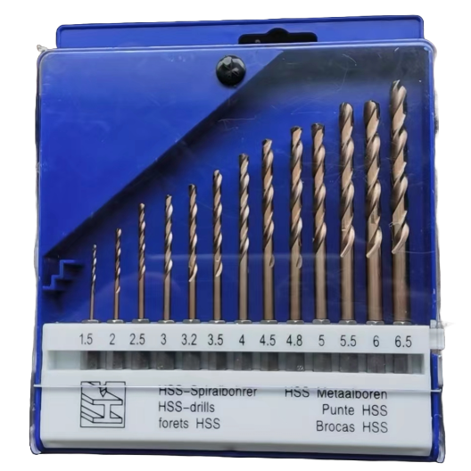 Grąžtų rinkinys HSS 1/4" 13vnt. (cobalt) 1.5-6.5mm Grąžtų rinkinys HSS 1/4" 13vnt. (cobalt) 1.5-6.5mm