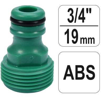 Jungtuvas laistymo žarnai 3/4" (iš.s.) Jungtuvas laistymo žarnai 3/4" (iš.s.)
