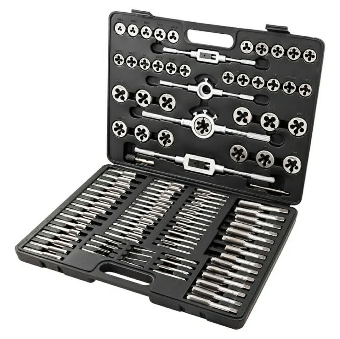 Sriegiklių ir sriegpjovių rinkinys 110vnt. M2-M18 Sriegiklių ir sriegpjovių rinkinys 110vnt. M2-M18