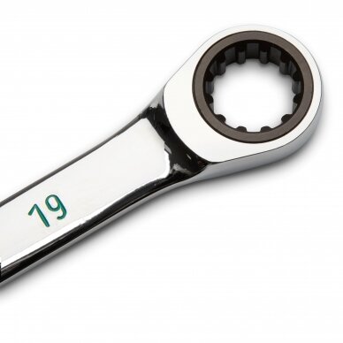 Kombinuotų raktų su terkšle rinkinys 7vnt. (8-19mm) 120XP 3