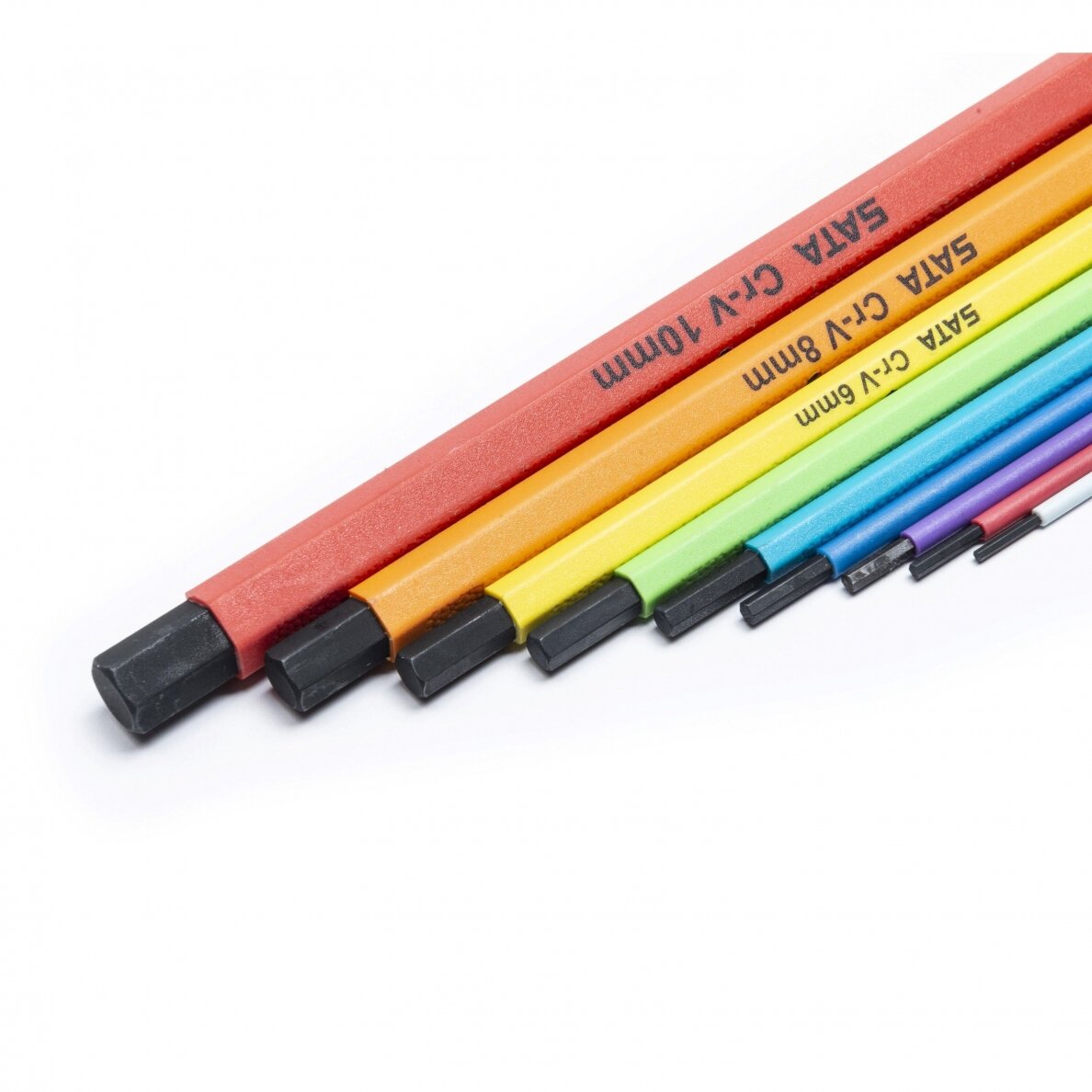 L-tipo šešiakampių vidutinių, raktų rinkinys 9vnt. (spalvoti)(1.5-10mm) 2