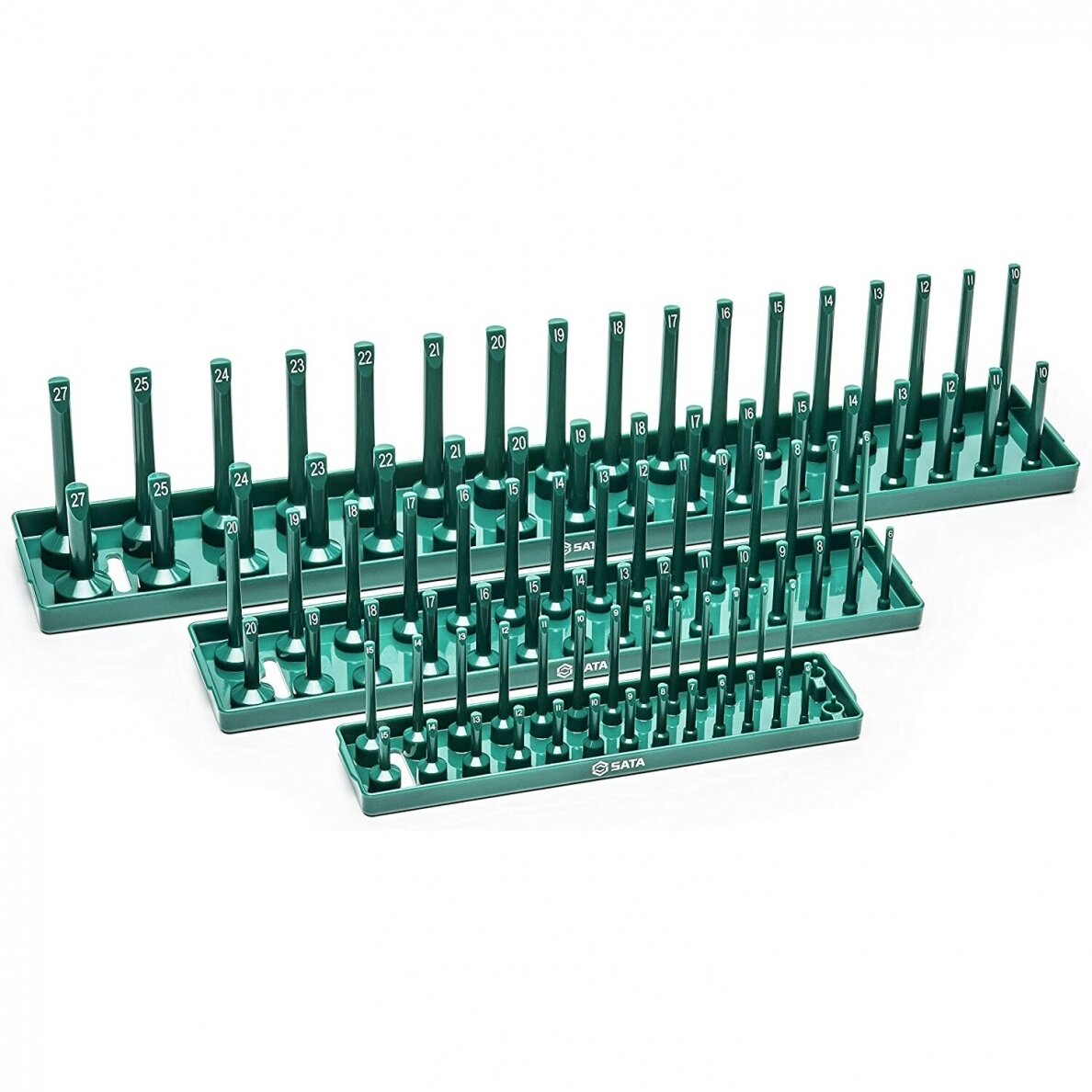 Laikiklių galvutėms rinkinys 3vnt (1/2"+3/8"+1/4") Laikiklių galvutėms rinkinys 3vnt (1/2"+3/8"+1/4")