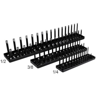Laikiklių galvutėms rinkinys 6vnt (1/2'+3/8'+1/4') SAE ir Metrinė sistema 1 Laikiklių galvutėms rinkinys 6vnt (1/2'+3/8'+1/4') SAE ir Metrinė sistema 1