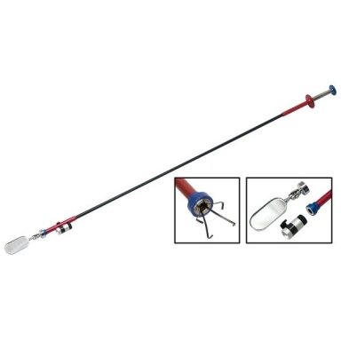 Magnetinis kotas lankstus 700mm su griebtuvu, veidrodėliu ir LED Magnetinis kotas lankstus 700mm su griebtuvu, veidrodėliu ir LED