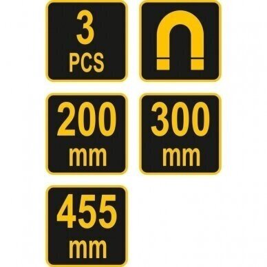 Magnetinių laikiklių įrankiams rinkinys (3vnt) 1 Magnetinių laikiklių įrankiams rinkinys (3vnt) 1