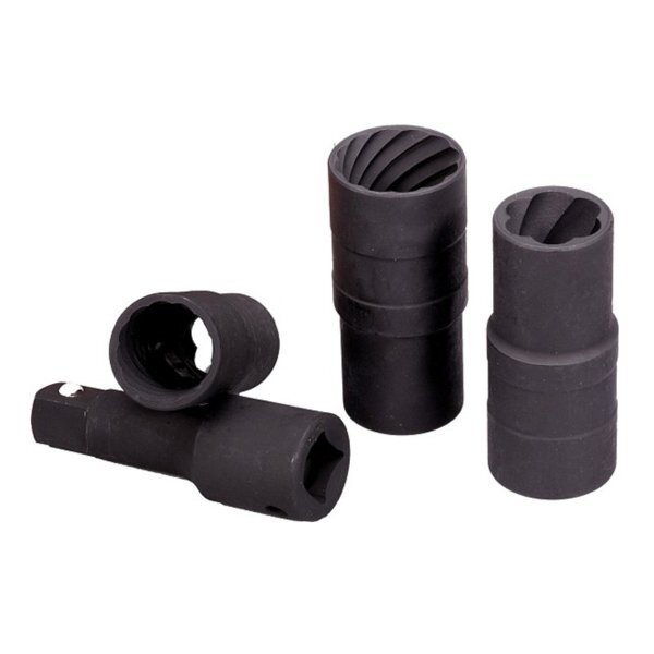 Pažeistų veržlių atsukėjų rinkinys 4vnt. 1/2" Pažeistų veržlių atsukėjų rinkinys 4vnt. 1/2"