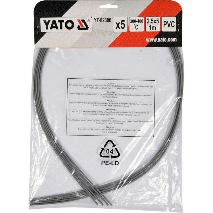 Plastiko suvirinimo juostų rinkinys (5vnt) (PVC polivinilchloridas) 2.5x5mm 5х1m 3 Plastiko suvirinimo juostų rinkinys (5vnt) (PVC polivinilchloridas) 2.5x5mm 5х1m 3