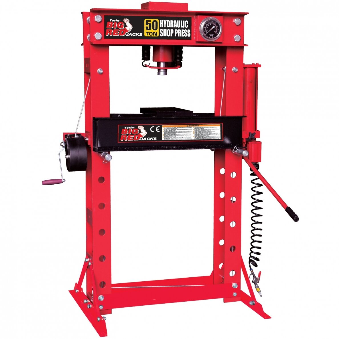 Pneumatinis / hidraulinis presas su manometru 50t Pneumatinis / hidraulinis presas su manometru 50t