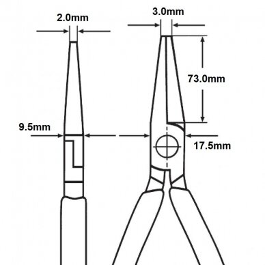 Prailgintos lenktos replės 200mm KNIPEX 3 Prailgintos lenktos replės 200mm KNIPEX 3