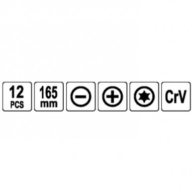 Precizinių atsuktuvų rinkinys su kabliukais (12vnt) 1