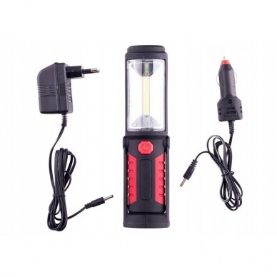 Prožektorius darbui COB (3W) + LED5 (įkraunamas) 1 Prožektorius darbui COB (3W) + LED5 (įkraunamas) 1