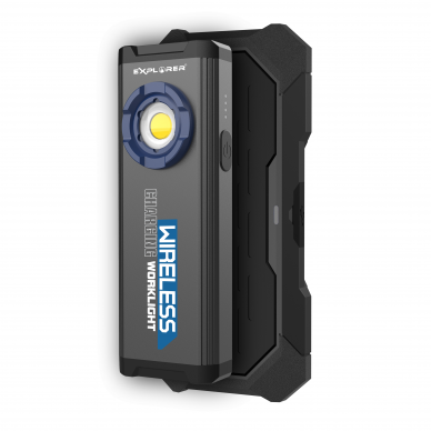 Prožektorius darbui COB LED (su belaidžio įkrovimo stotele)  1