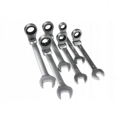 Raktų su terkšle rinkinys 22vnt. (6-32mm) 1 Raktų su terkšle rinkinys 22vnt. (6-32mm) 1