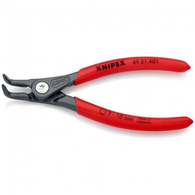 Replės išoriniams žiedams. Lenktos 130mm (Ø3-10mm) KNIPEX 1 Replės išoriniams žiedams. Lenktos 130mm (Ø3-10mm) KNIPEX 1