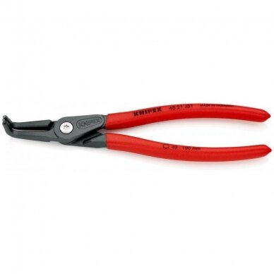 Replės vidiniams žiedams. Lenktos 210mm (Ø40-100mm) KNIPEX 2 Replės vidiniams žiedams. Lenktos 210mm (Ø40-100mm) KNIPEX 2
