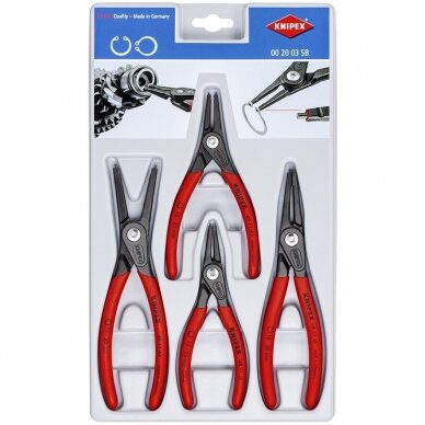 Replių fiksavimo žiedams rinkinys 4vnt. KNIPEX Replių fiksavimo žiedams rinkinys 4vnt. KNIPEX