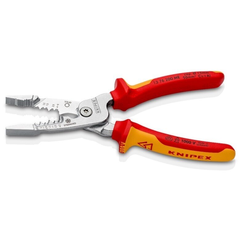 Replės elektros instaliacijos darbams daugiafunkc. VDE 200mm KNIPEX 1 Replės elektros instaliacijos darbams daugiafunkc. VDE 200mm KNIPEX 1