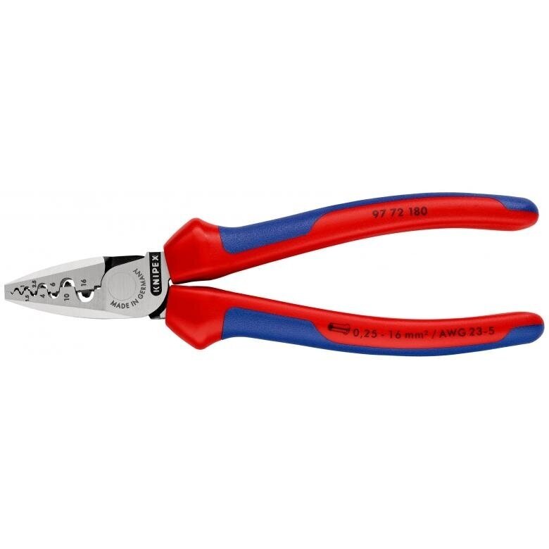 Replės laidų užspaudimui KNIPEX 180mm Replės laidų užspaudimui KNIPEX 180mm