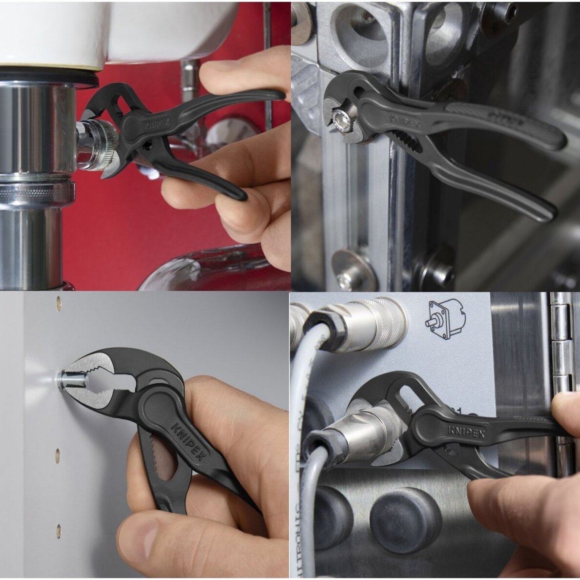 Santechninės replės 100mm KNIPEX Cobra XS (su fiksavimu) 10 Santechninės replės 100mm KNIPEX Cobra XS (su fiksavimu) 10