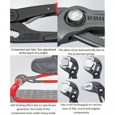 Santechninės replės 250mm KNIPEX (su fiksavimu) 4 Santechninės replės 250mm KNIPEX (su fiksavimu) 4