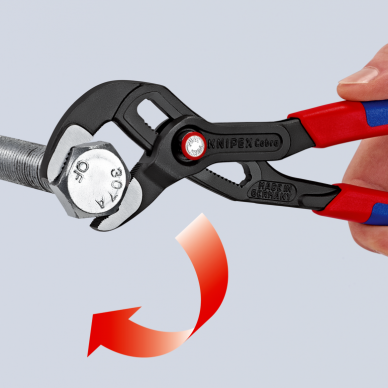 Santechninės replės KNIPEX Cobra su greitu fiksavimu 300mm 3 Santechninės replės KNIPEX Cobra su greitu fiksavimu 300mm 3