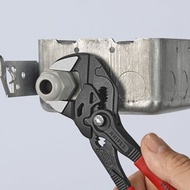 Santechninės replės - raktas KNIPEX su fiksavimu 180mm 3 Santechninės replės - raktas KNIPEX su fiksavimu 180mm 3